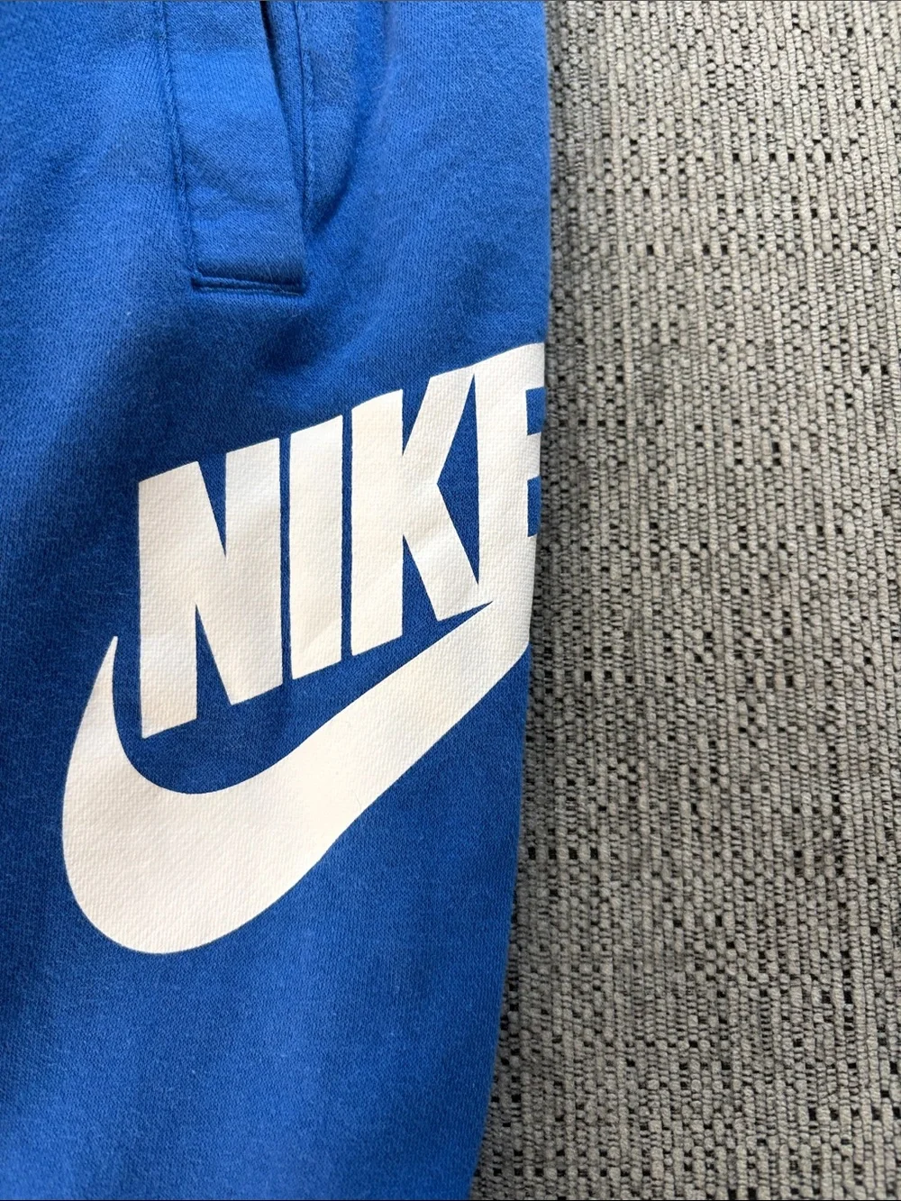 Nike Kids Royal Blue Fleece Joggers with White Logo
